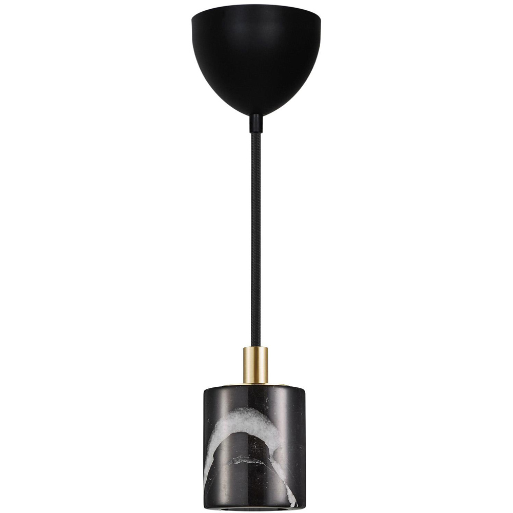 Nordlux Siv E27 Black Marble Pendant Kit Image 4