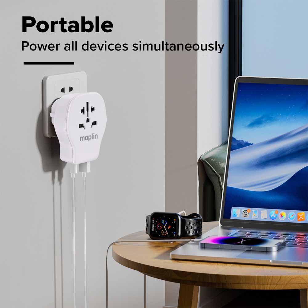 Maplin Worldwide Travel Adapter with USB Ports Image 3