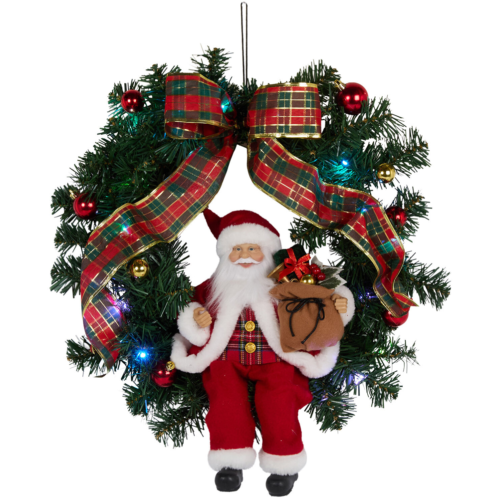 Traditional Santa Wreath Image 5