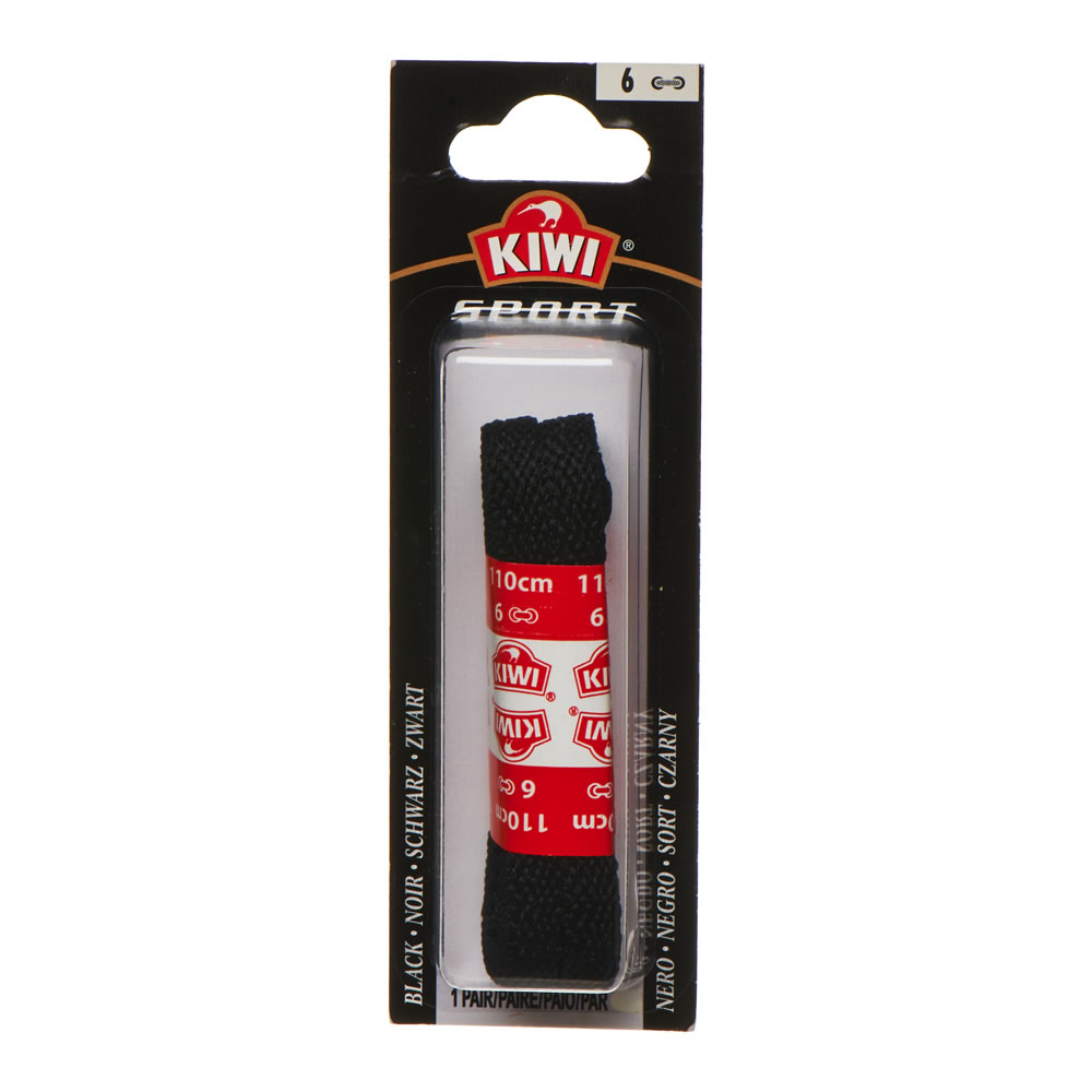 Kiwi Black Sports Laces 110cm Image