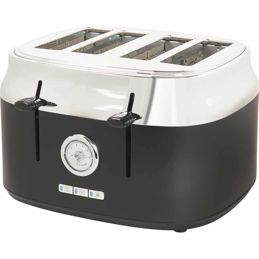 Wilko Black 4 Slices Toaster Wilko