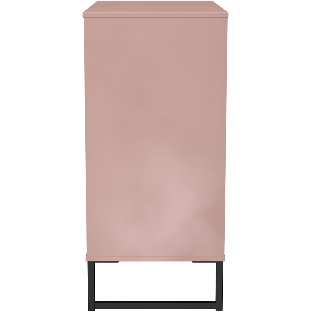 Crowndale Fluted 4 Drawer Kobe Pink Chest of Drawers Ready Assembled Image 3