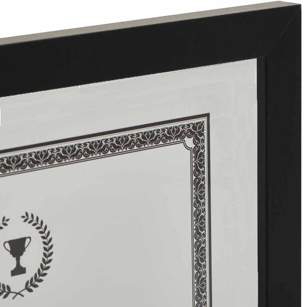 Wilko Glass Black Certificate Frame A4 Image 3