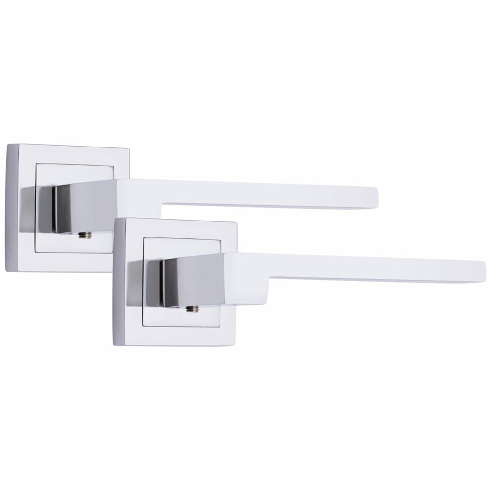 Golden Grace Polished Chrome Zeta Door Handle Set 6 Pack Image 2