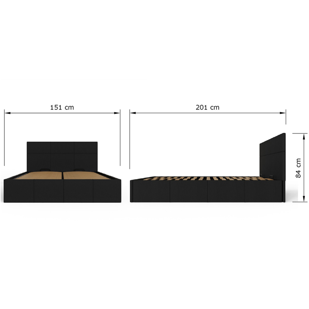 GFW Double Black End Lift Ottoman Bed Image 9