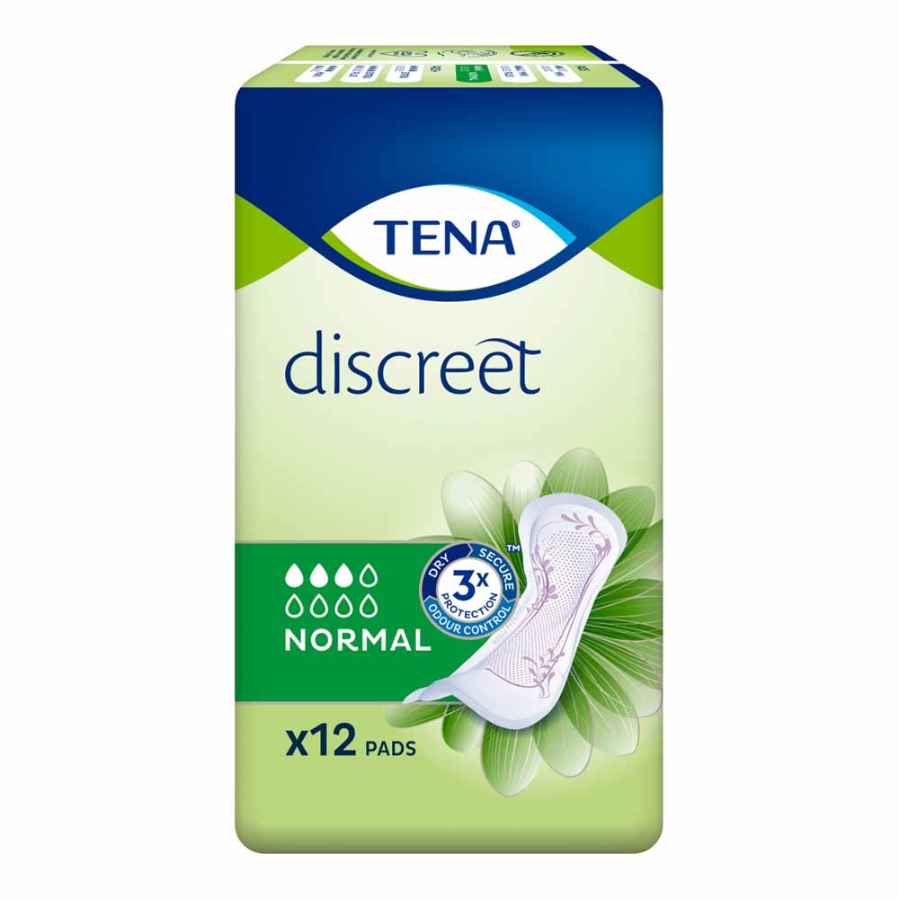 Tena Lady Discreet Normal Pads 12 pack Image 2