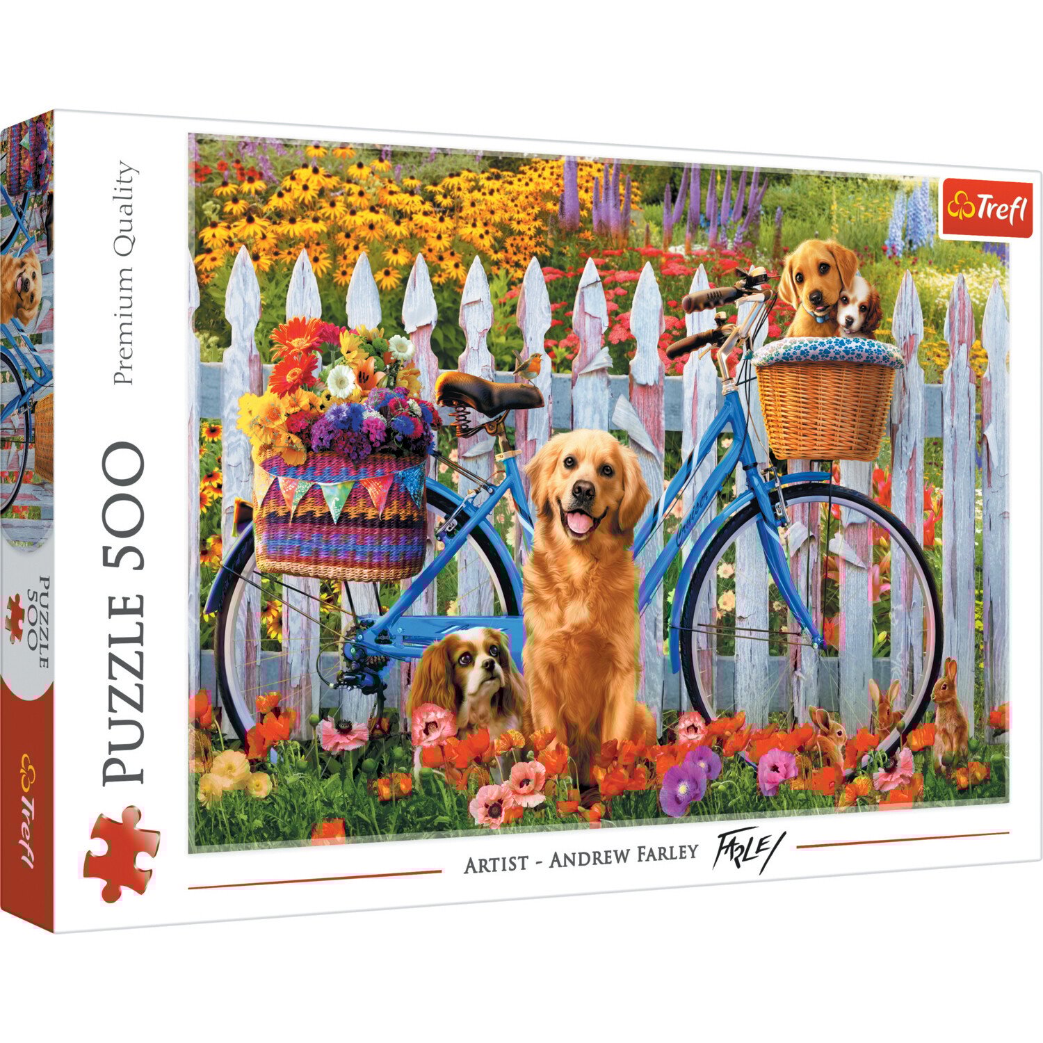 500 Piece Cottage or Dog Jigsaw Puzzle  - Multicolour Image 2