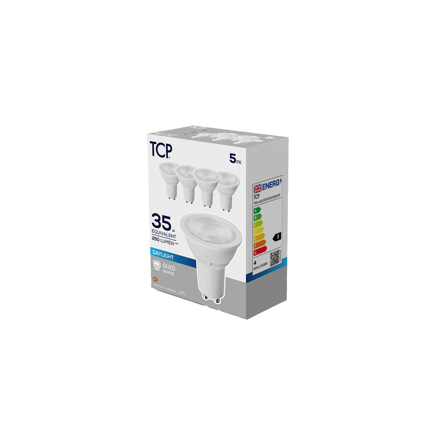 TCP LED GU10 Bulbs 250 Image 1