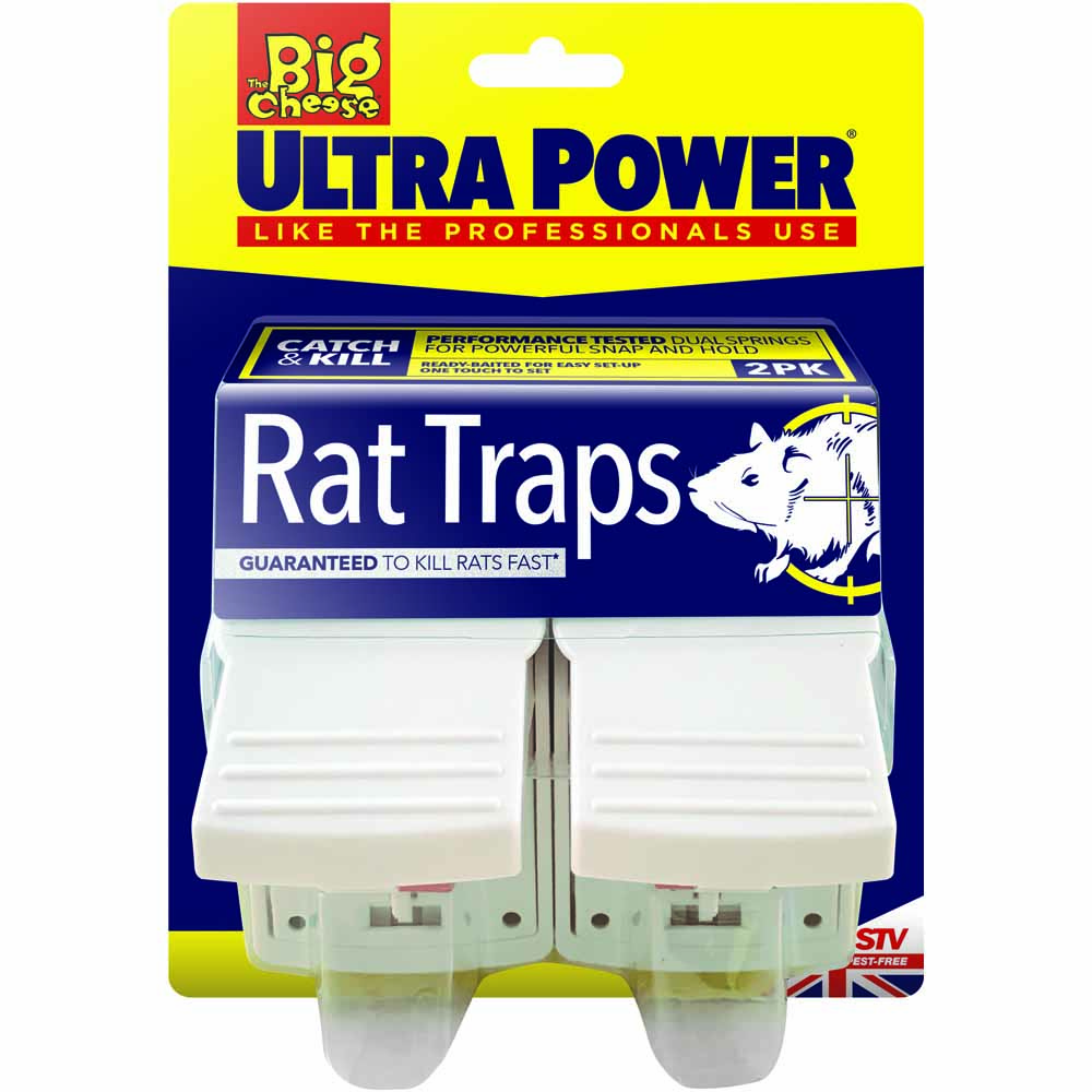 The Big Cheese 2 Pack Ultra Power Baited Rat Traps Image 1