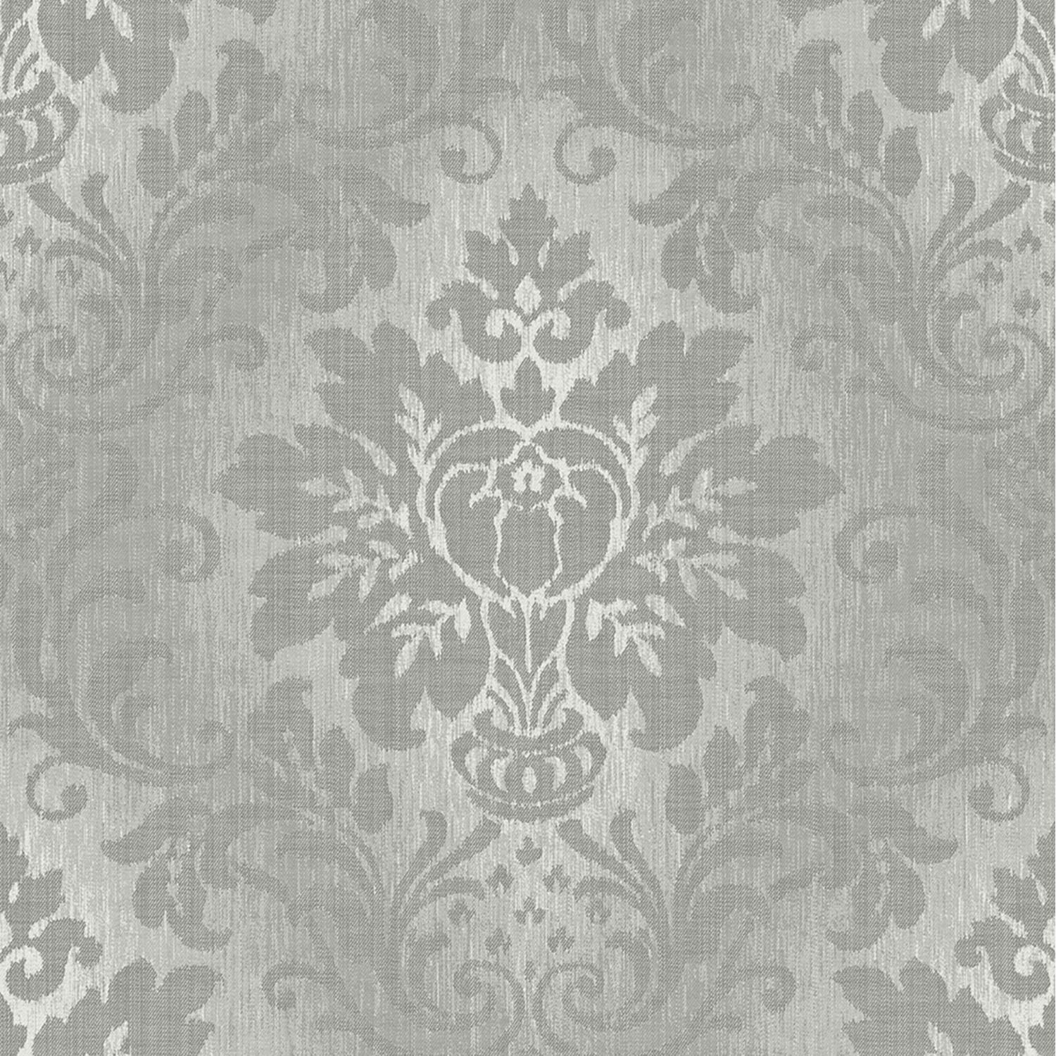 Grandeco Fabric Damask Silver Wallpaper Image 1