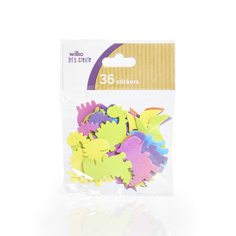 Wilko Let's Create Foam Stickers Animals 36 pack | Wilko