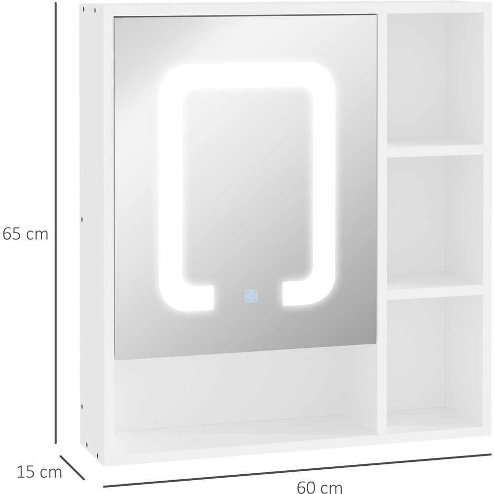 Kleankin LED Light Storage Mirror Image 5