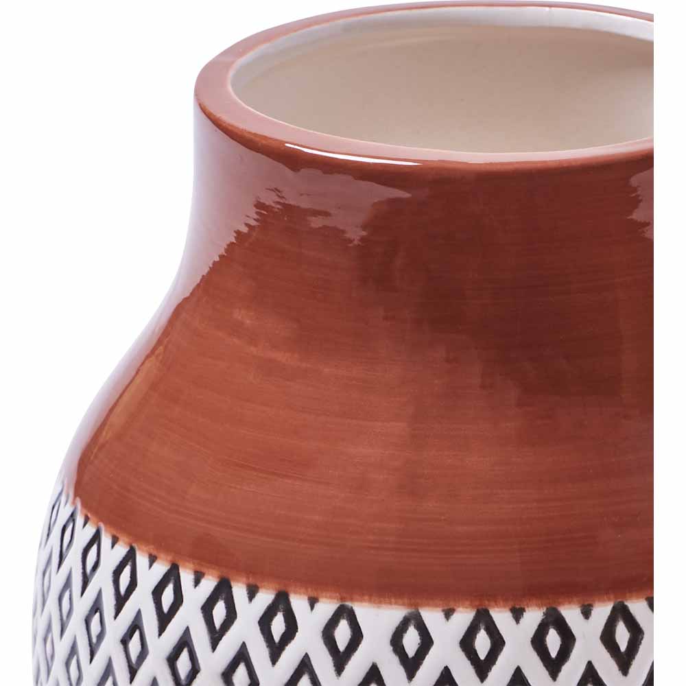Wilko Tribal Print Vase Image 1