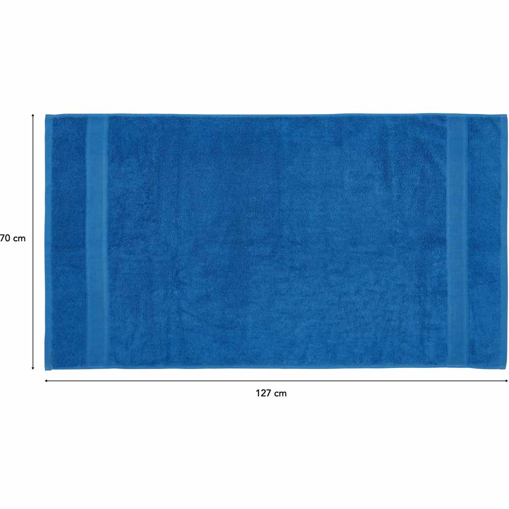 Wilko Supersoft Deep Blue Bath Towel Image 3