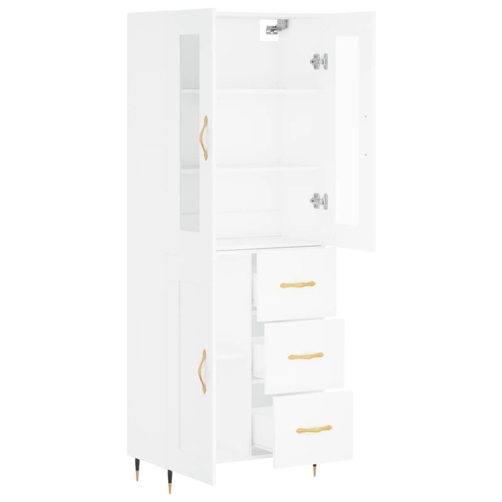 vidaXL 3 Door 3 Drawer White Highboard Image 4