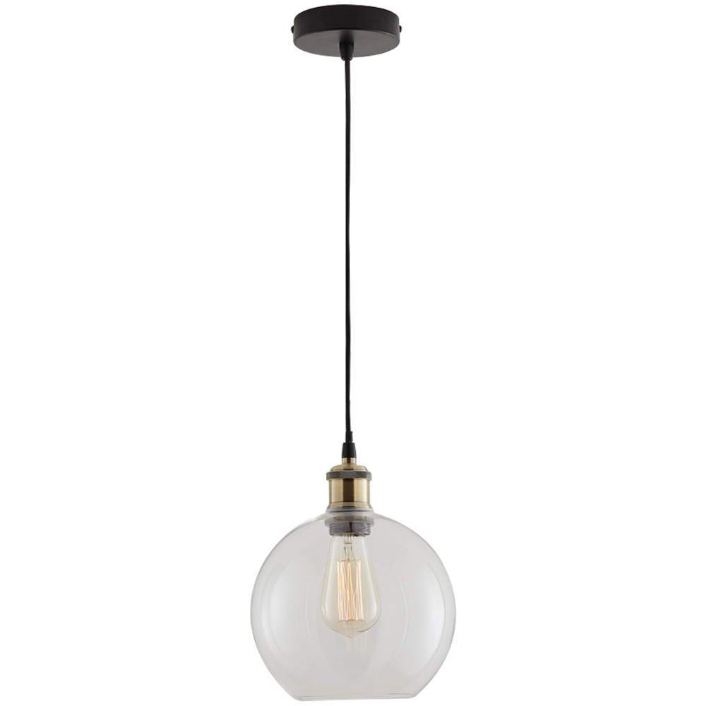 Kliving Antonio Clear Glass Pendant Light Image 1