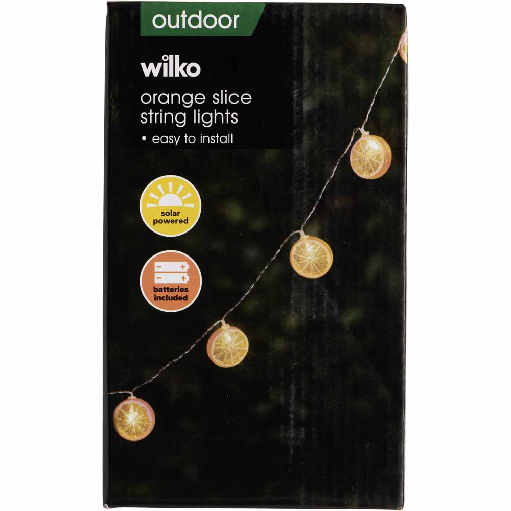 Wilko Orange Slice Garden Solar String Lights Image 4