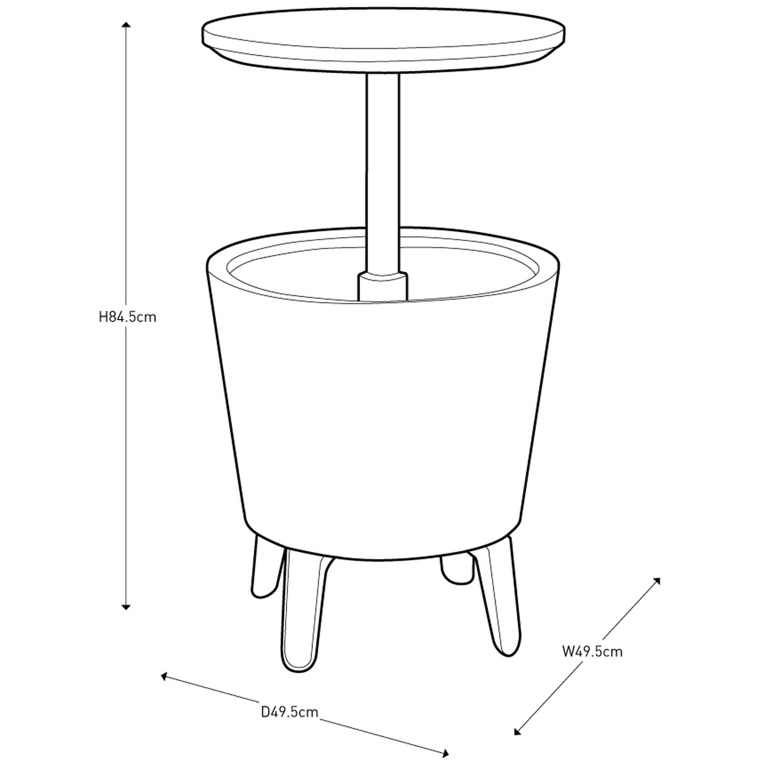 Keter Classic Cool Ice Bucket Table Image 6