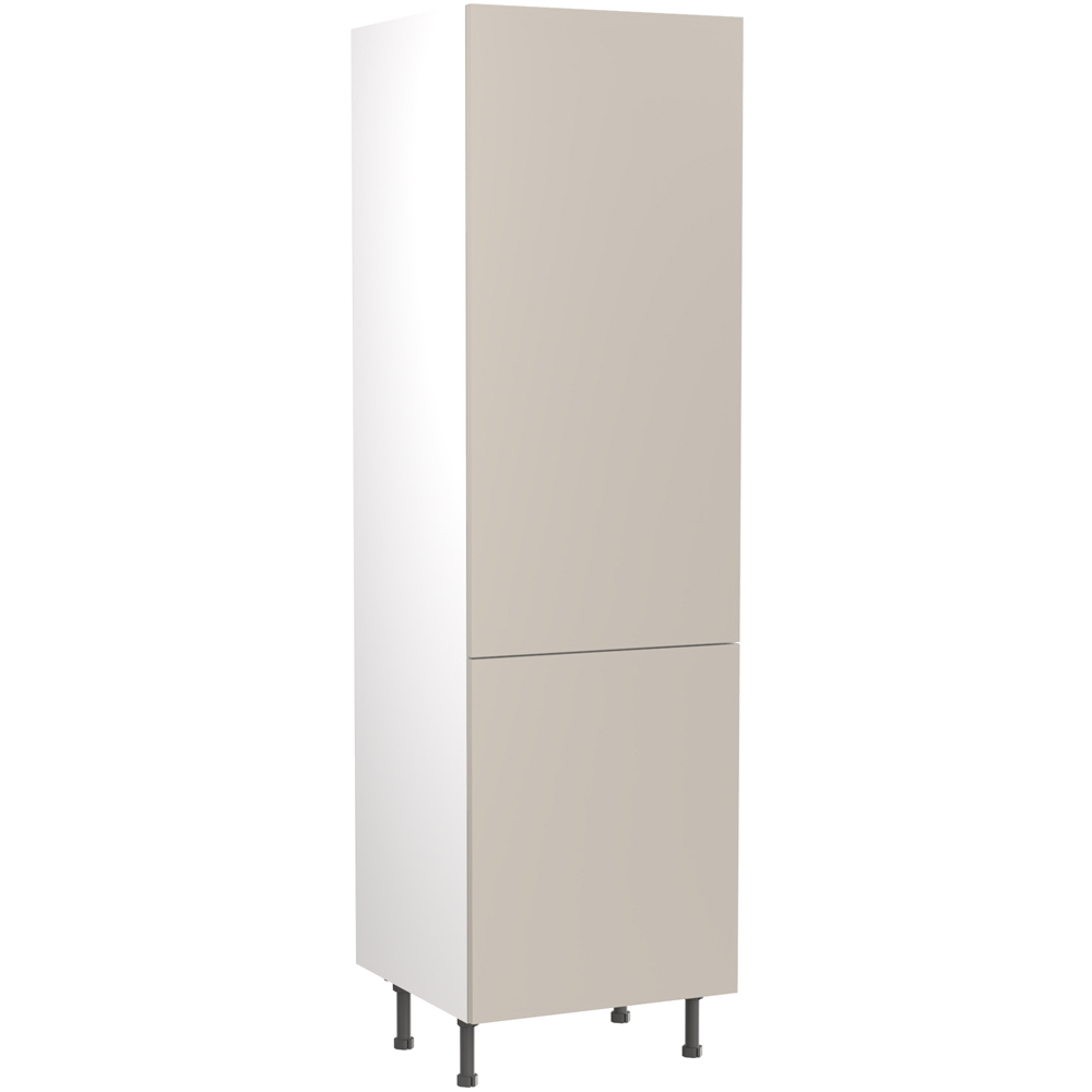 Kitchen Kit Slab Standard Light Grey Larder Cabinet Flatpack 600mm Image 1
