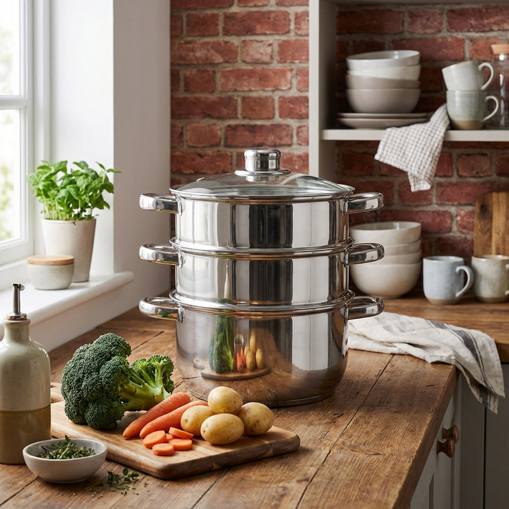 Stainless Steel 3 Tier Steamer Image 6