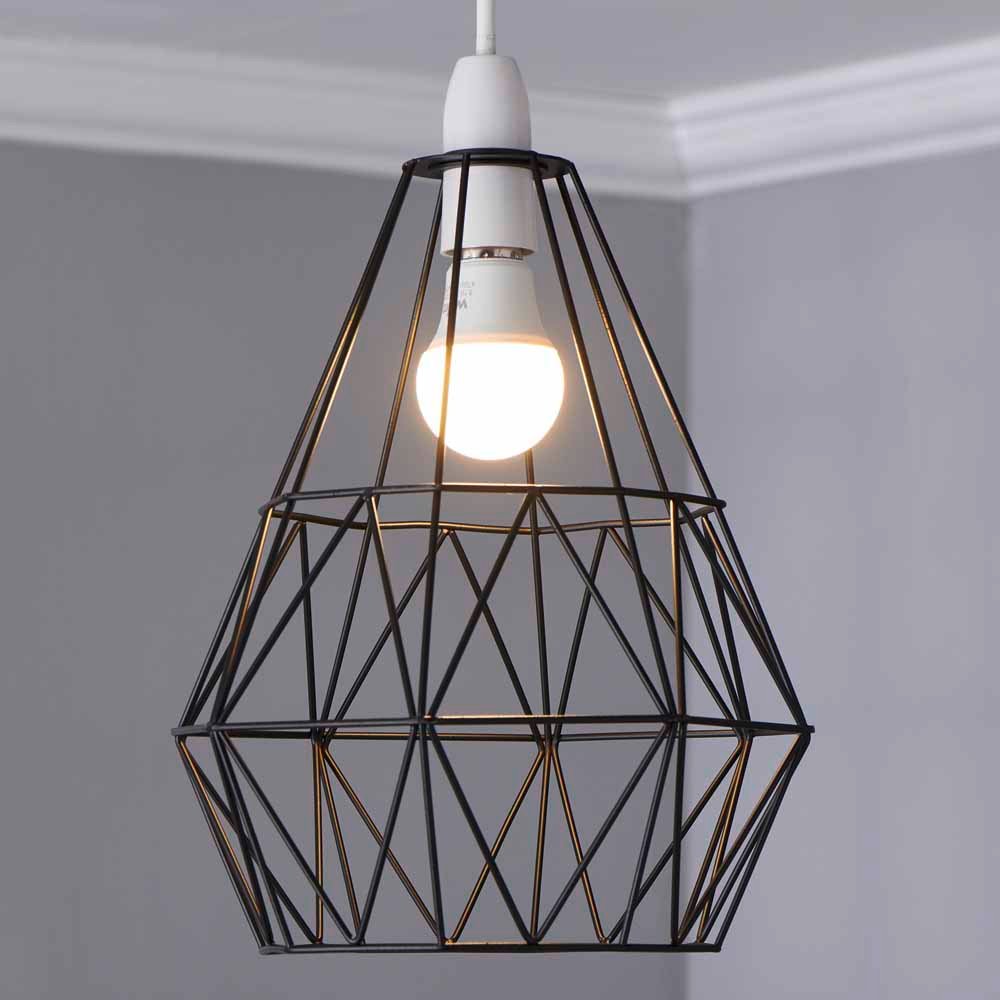 Wilko Black Matt Wire Shade Wilko