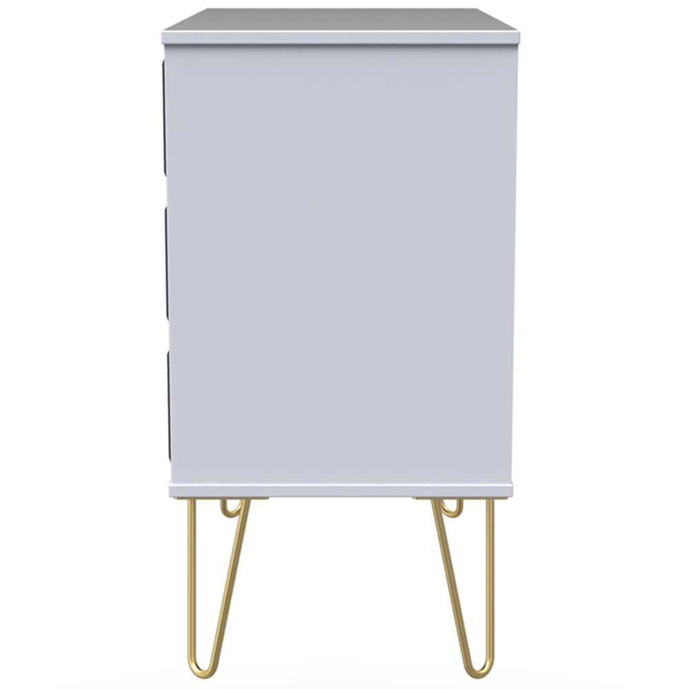 Crowndale Cube 3 Drawer Matt Indigo and White Chest of Drawers Ready Assembled Image 4