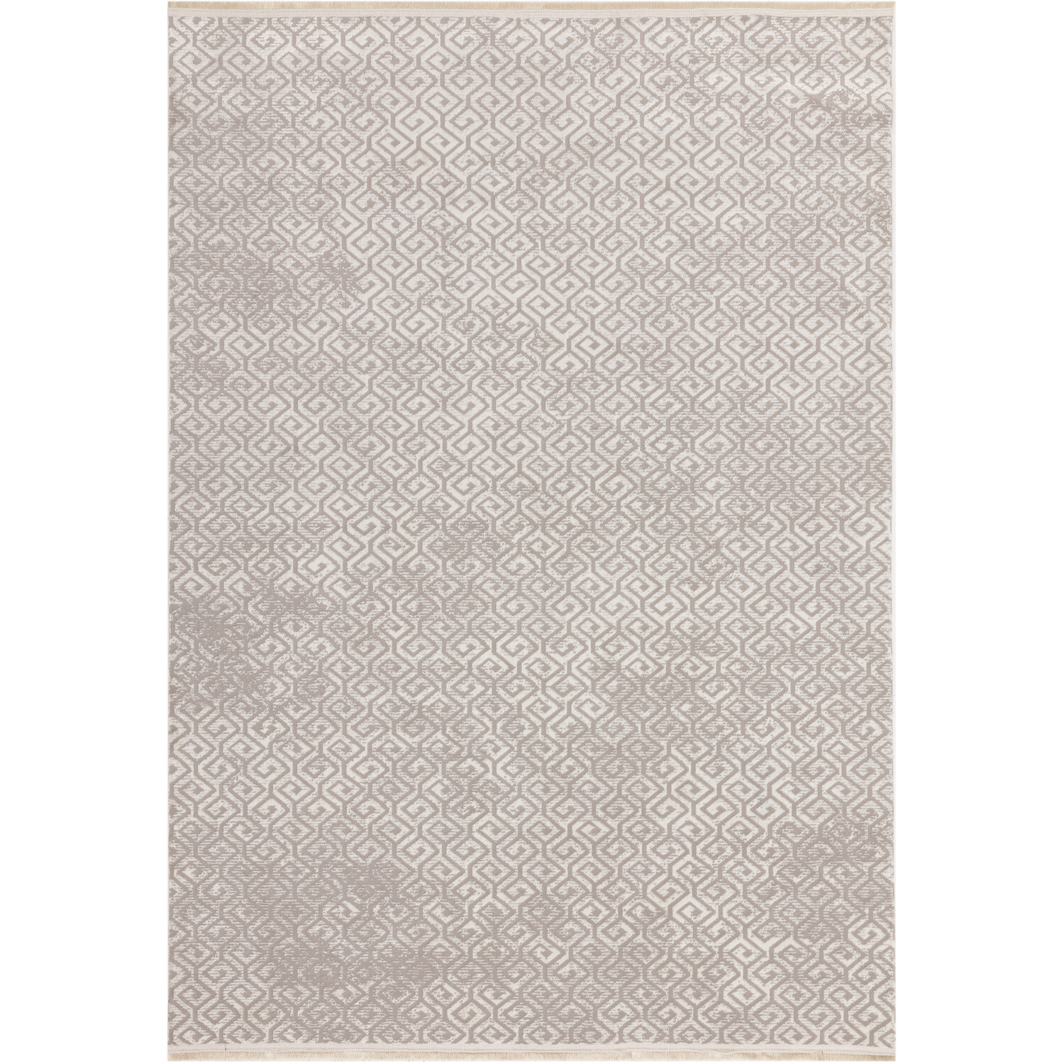 Textured Neutral Geo Capri Rug 140 x 200cm Image 1