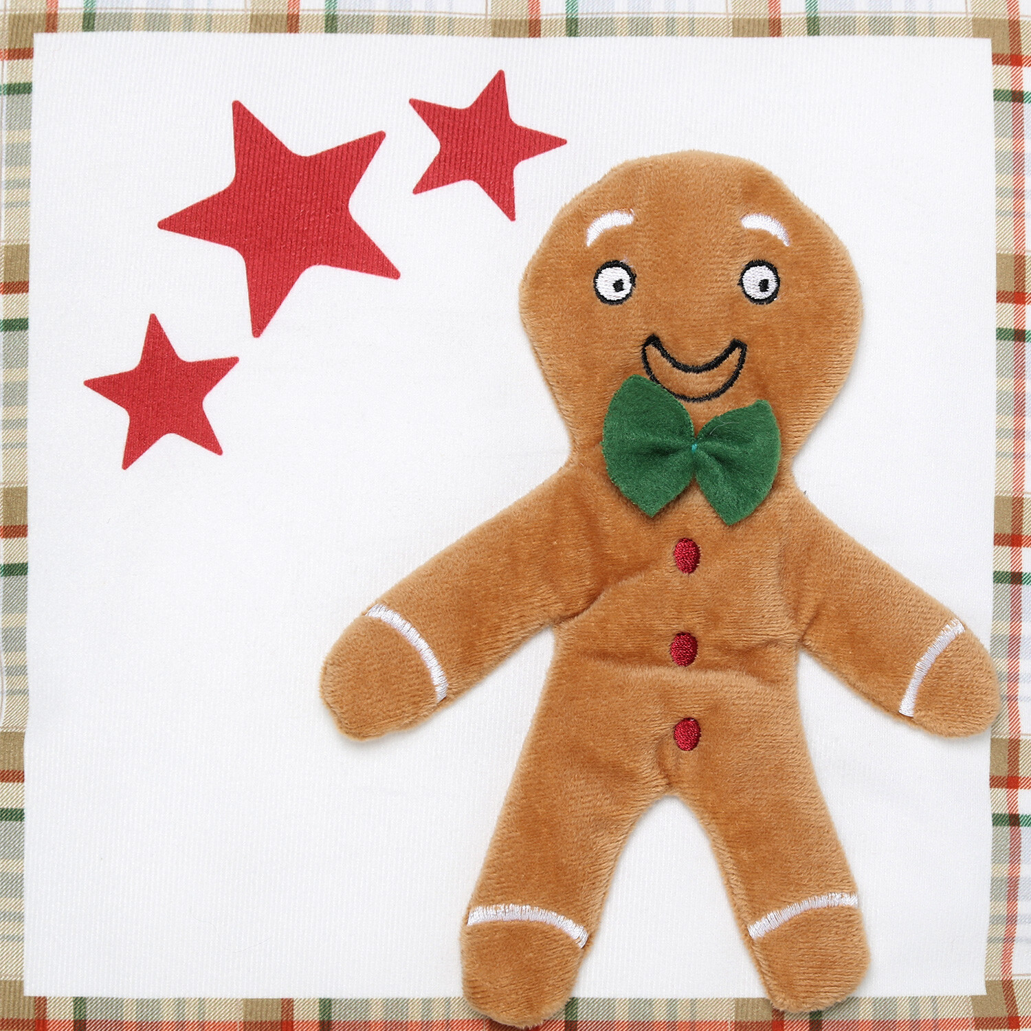 3D Gingerbread Cushion - White Image 2