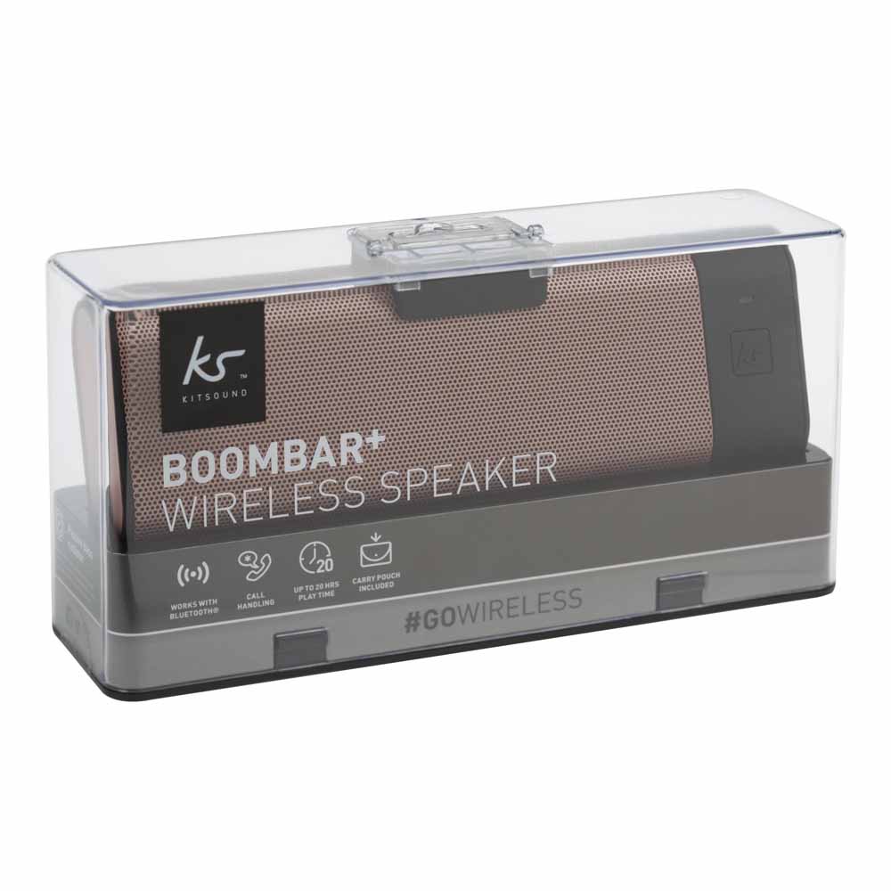 KitSound BoomBar+ Bluetooth Speaker Gold Image 1