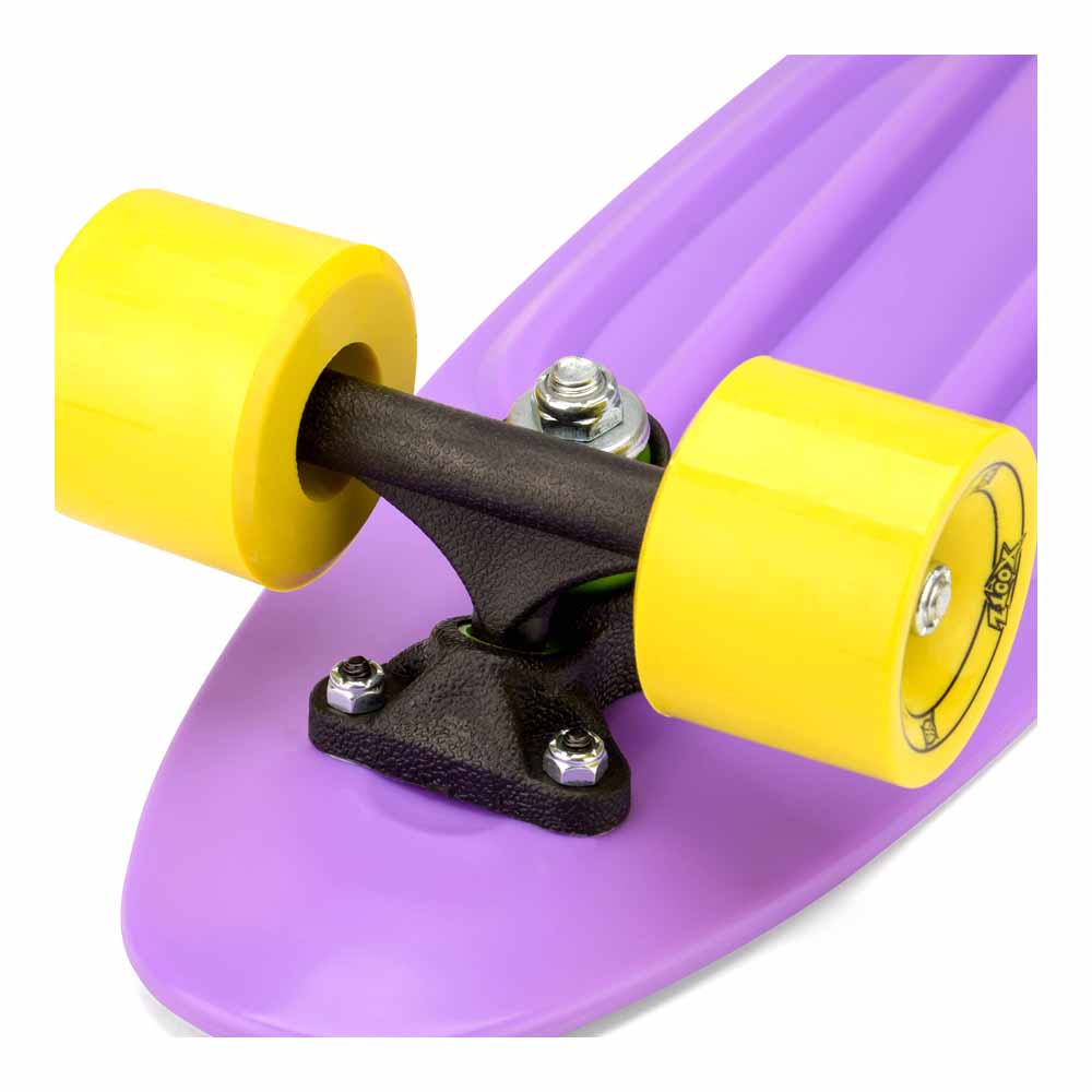 Xootz 22 inch Purple Kids Retro Plastic Cruiser Skateboard Image 4
