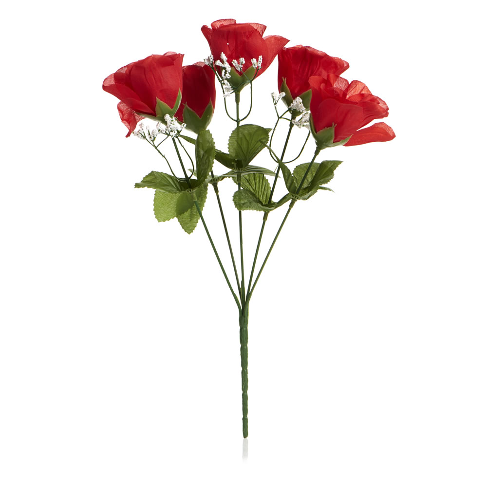 Wilko Red Single Posy of Artificial Flowers Image