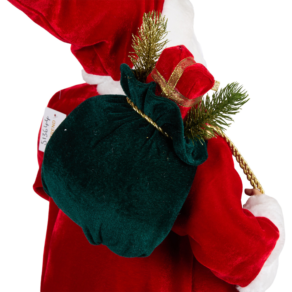 Traditional Standing Santa Figurine Red Image 6