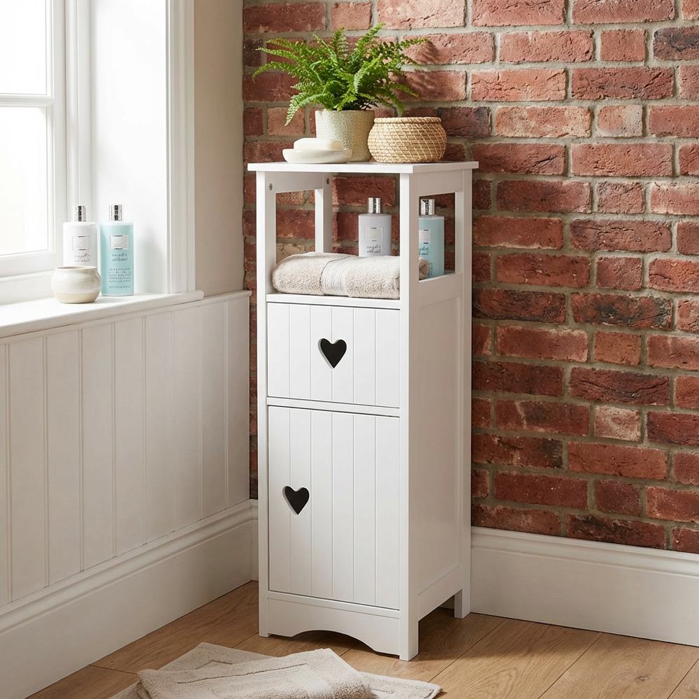 Oxford Single Door Single Drawer White Floor Cabinet Image 5