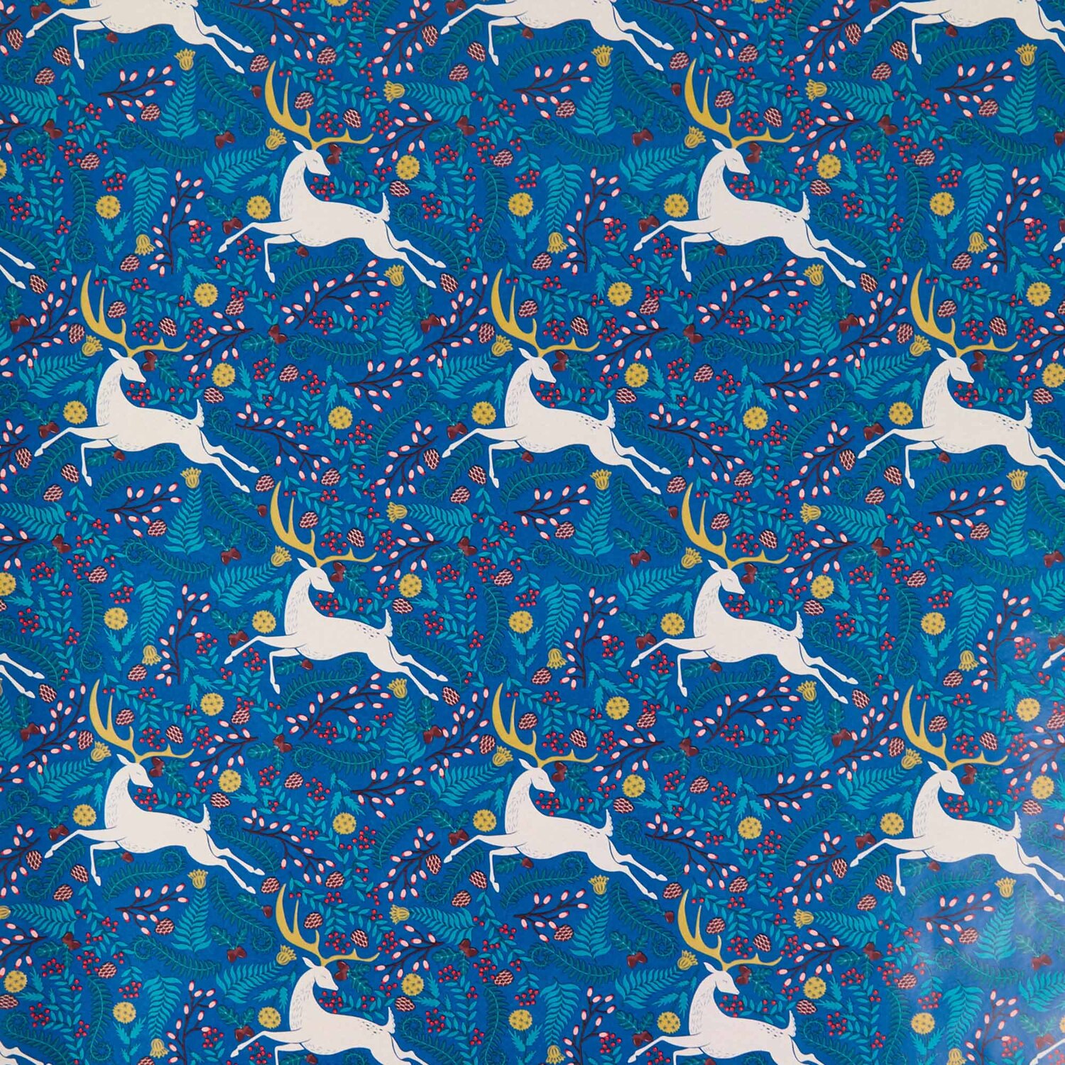 Regal Holly Gift Wrap 4m - Blue Image 7