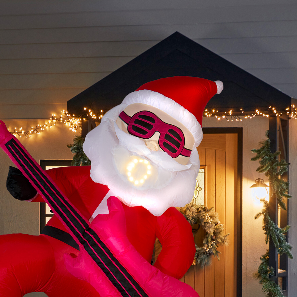 Guitar Musical Santa Inflatable Red Image 5