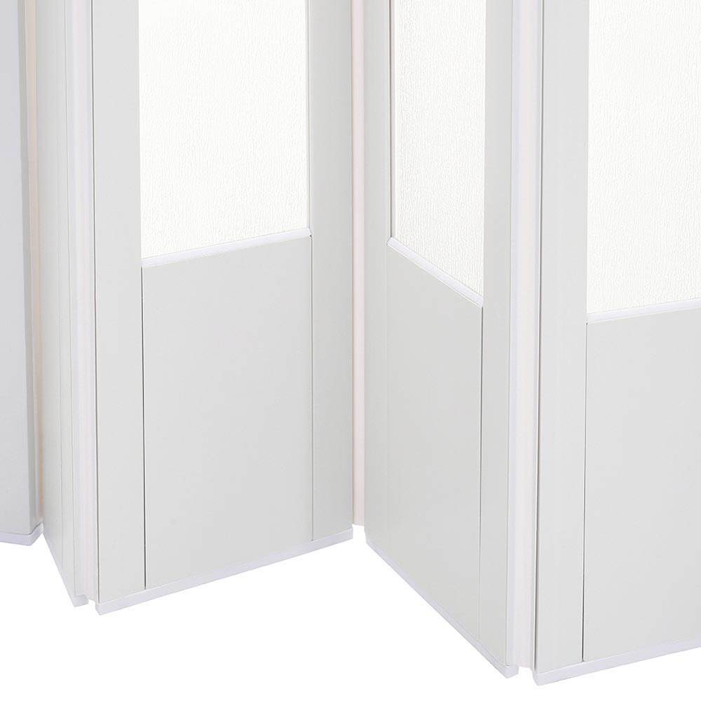 Living and Home Accordion White PVC and Acrylic Folding Door 81 x 203cm Image 3