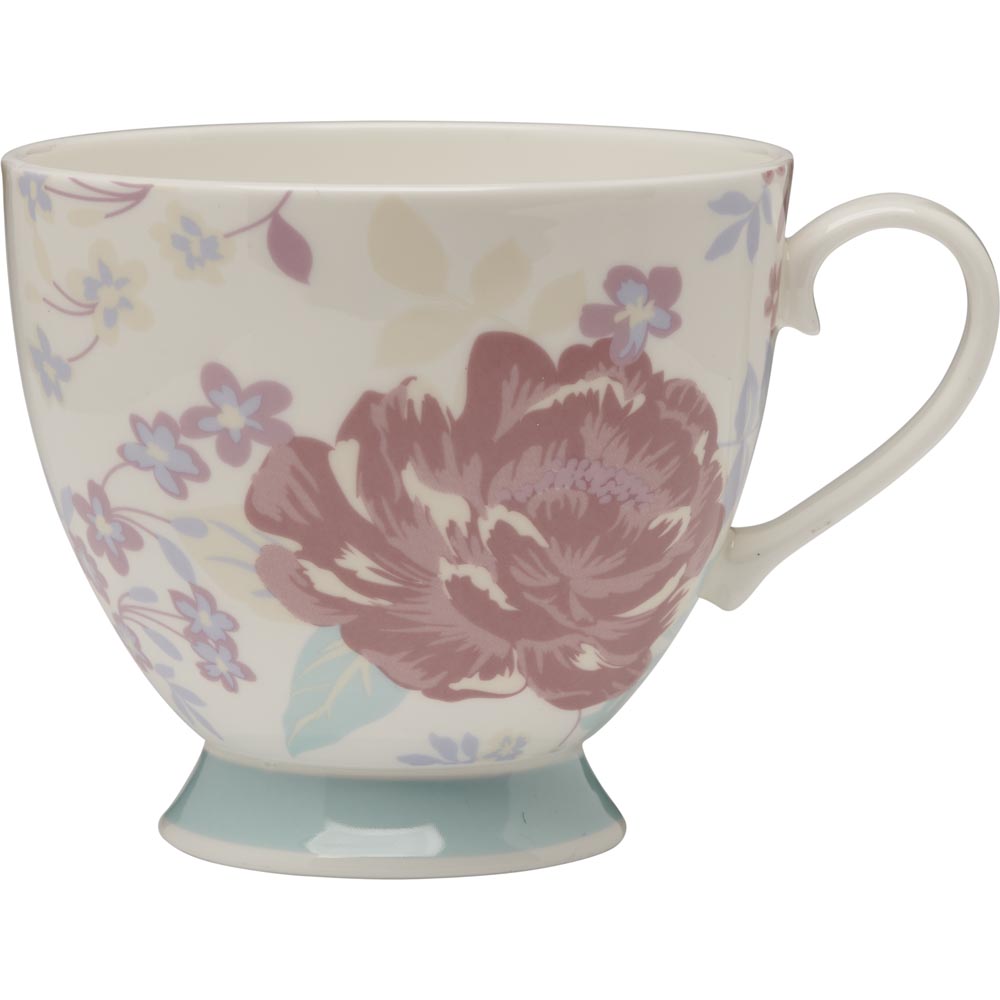 Wilko Floral Tea Cup White Image 1