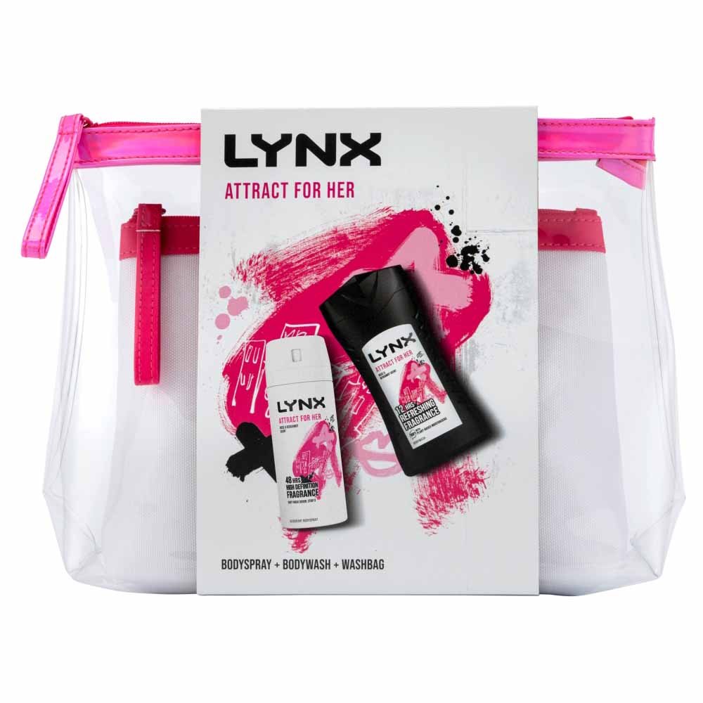 Lynx Attract for Her 2 in 1 Wash Bag Gift Set Image 3