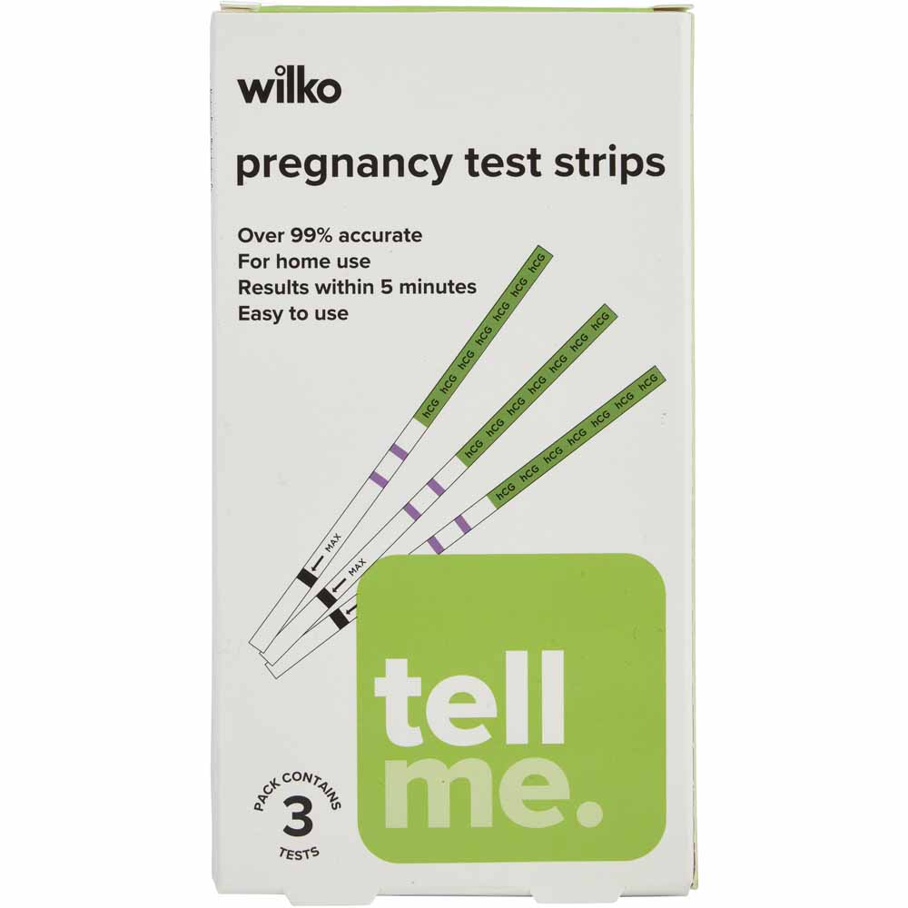 Wilko Pregnancy Test Strips 3 pack Image 1