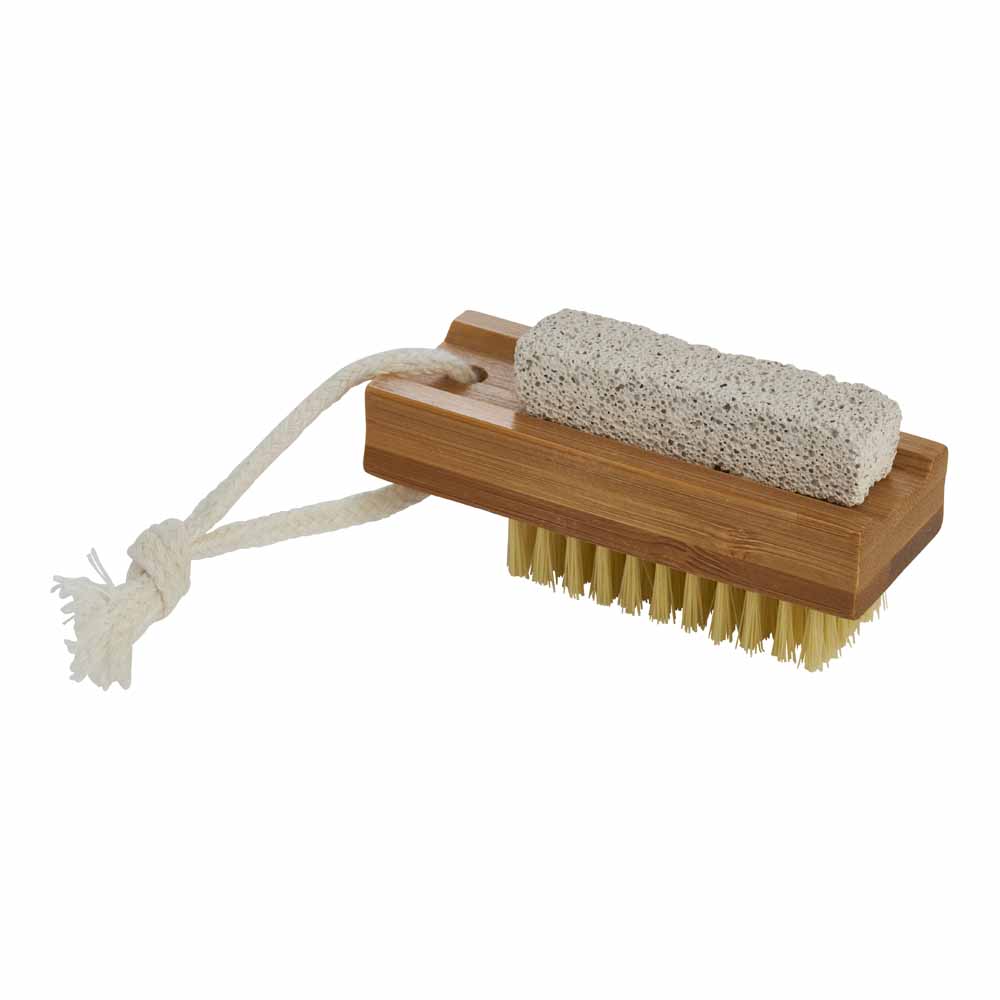 Spa Bamboo Nail Brush with Pumice Wilko