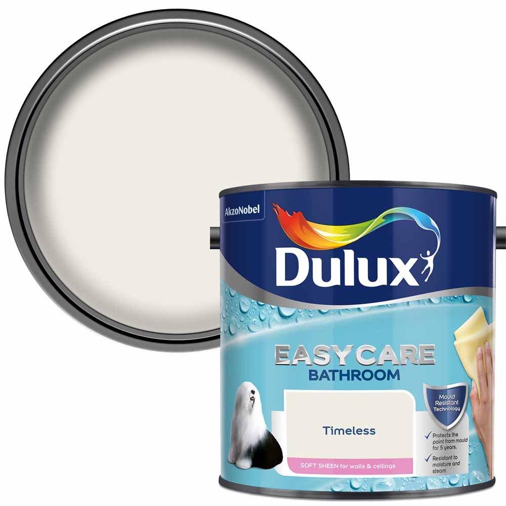 Dulux Easycare Bathroom Timeless Soft Sheen Emulsion Paint 2.5L Image 1