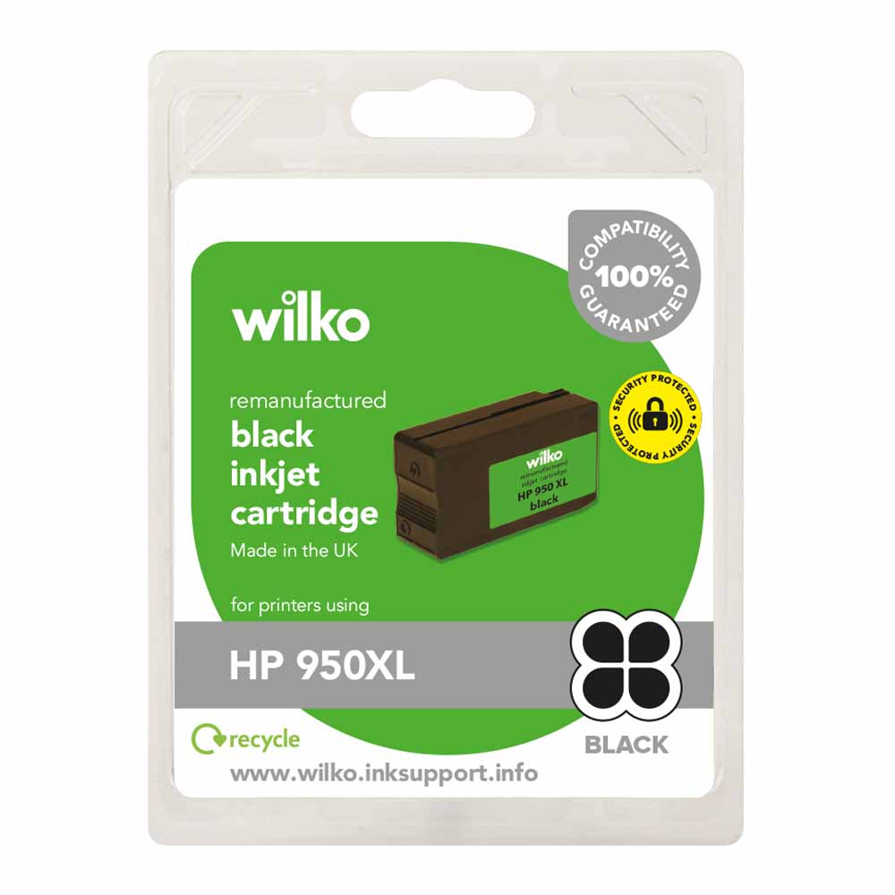 Wilko HP 950XL Black Remanufactured Inkjet Cartridge Image