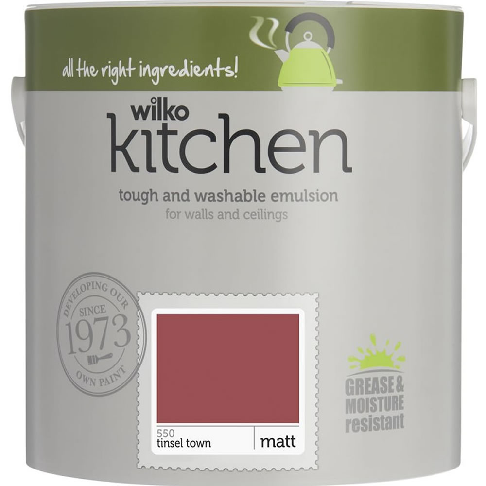 Wilko Kitchen Tinsel Town Matt Emulsion Paint 2.5L Image 1
