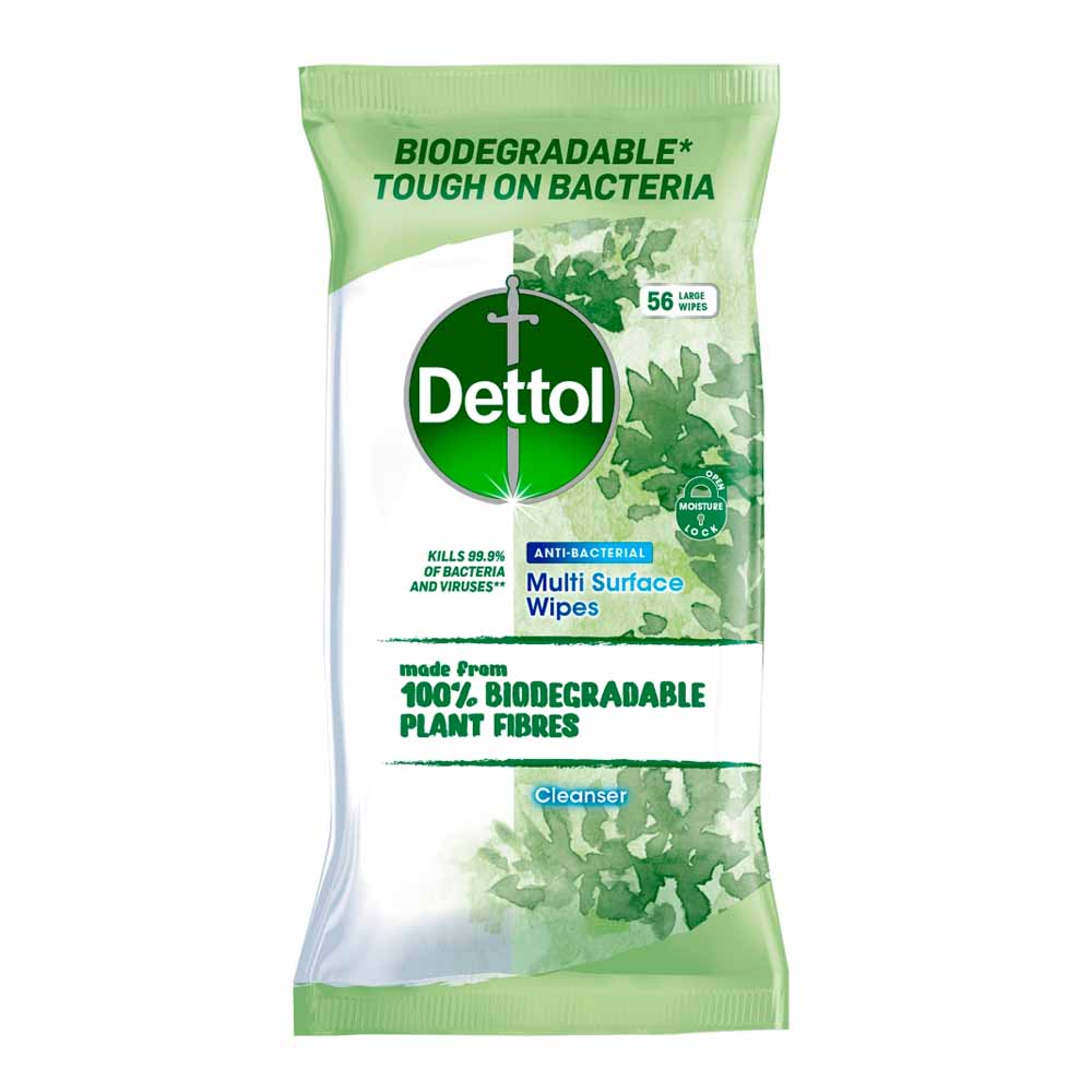 Dettol Bio Wipes Surface Cleanser 56s Image