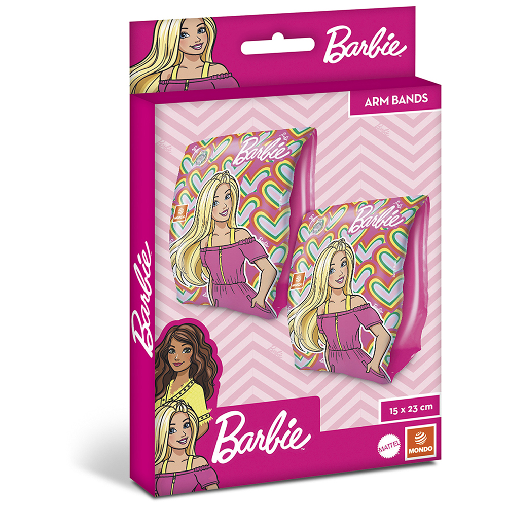 Mondo Kids Barbie Inflatable Swimming Arm Bands Image 2