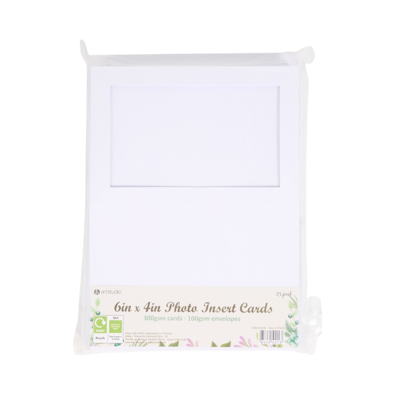 Pack of 25 Photo Insert CardsWhite Image 2