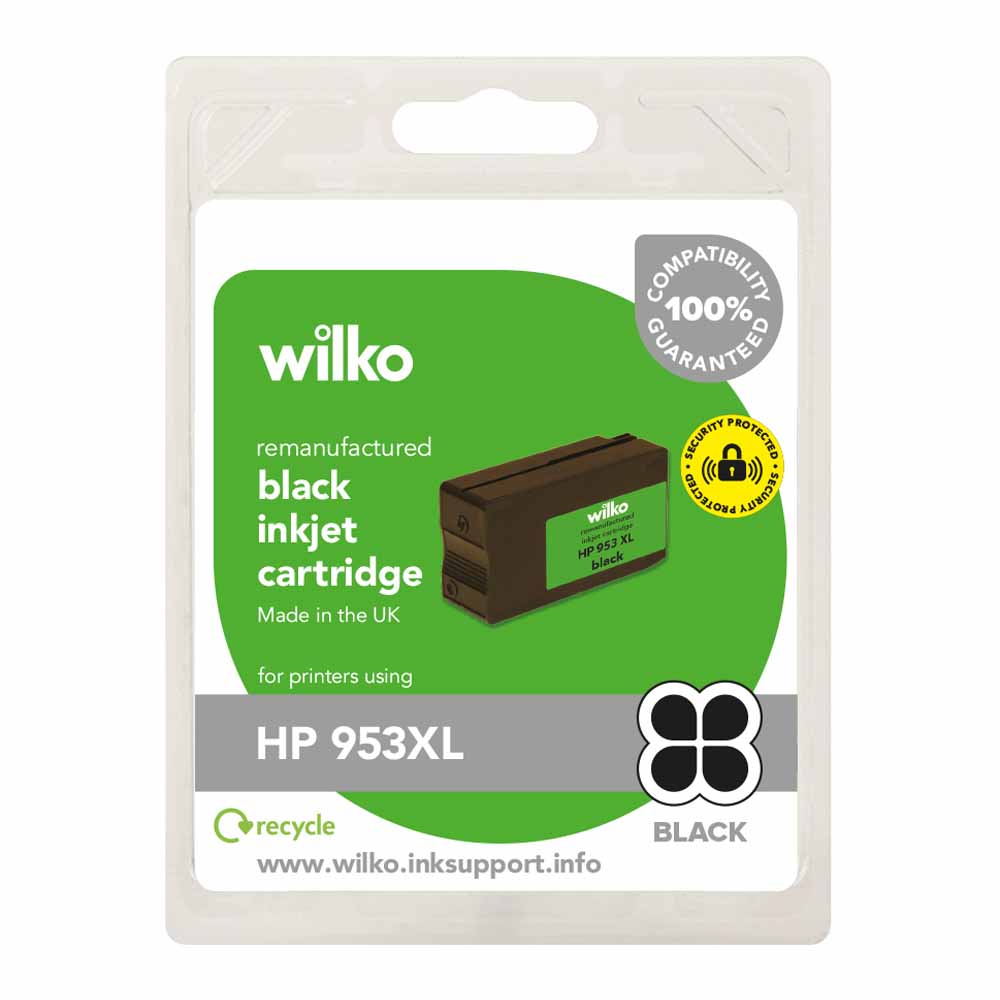 wilko HP 953XL Black Remanufactured Inkjet Cartridge Image