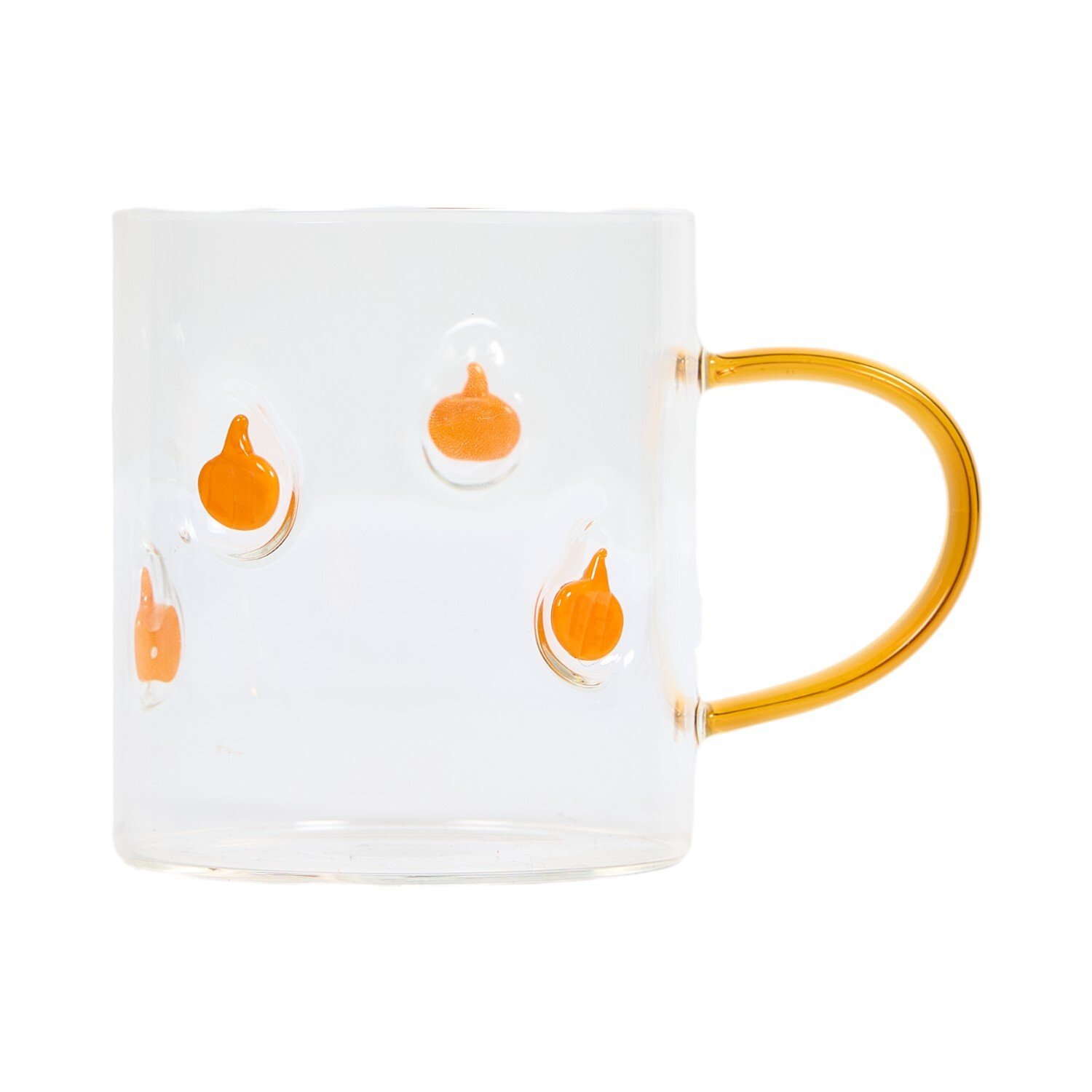 Pumpkin 3D Glass Mug Clear Image 1