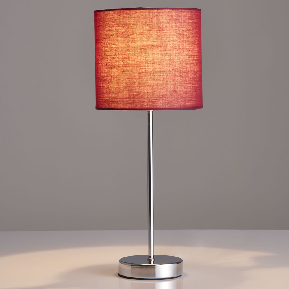 Wilko Milan Table Lamp Plum Image 2