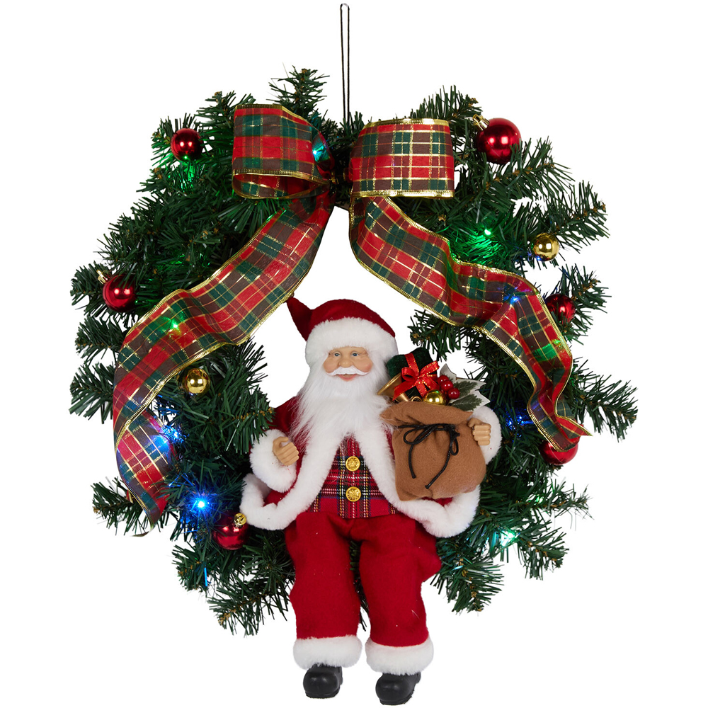 Traditional Santa Wreath Image 4